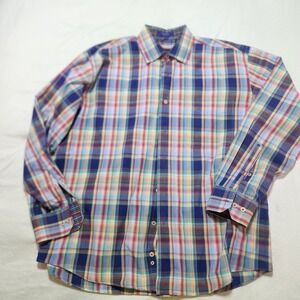 ALAN FLUSSER Mens Large L Rainbow Button-up shirt combine ship Discount